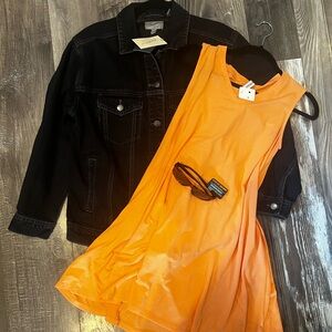 Bundle: NWT Zenana dress, Universal Thread denim jacket &Foster Grant sunglasses